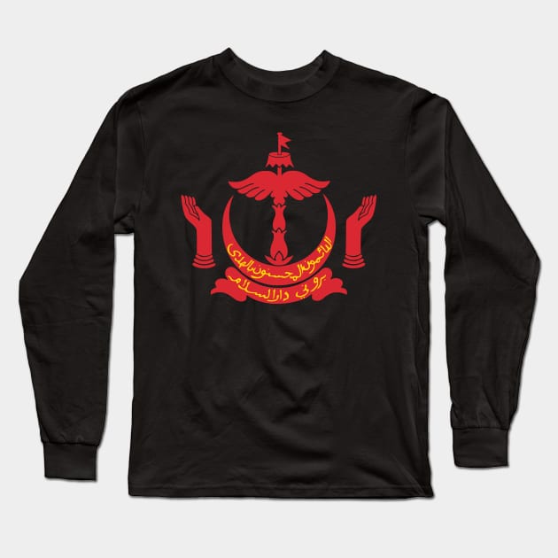 Emblem of Brunei Long Sleeve T-Shirt by Wickedcartoons